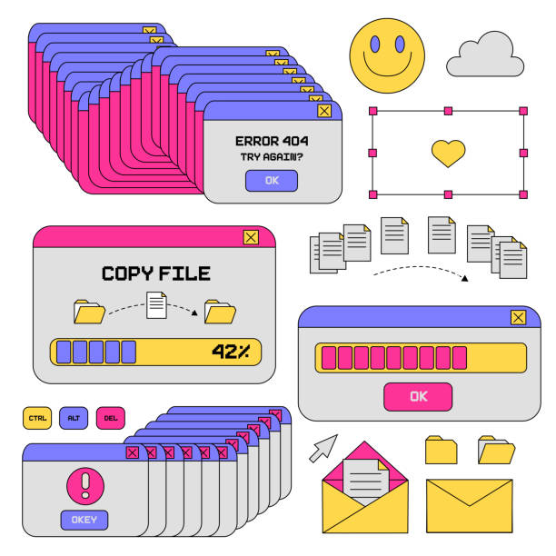 2000s Computer Ui 10+ Windows 2000 Stock Illustrations, Royalty-Free Vector Graphics ...