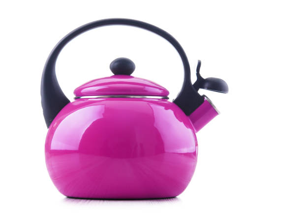istock Traditional stainless steel stovetop kettle with whistle 1490967338