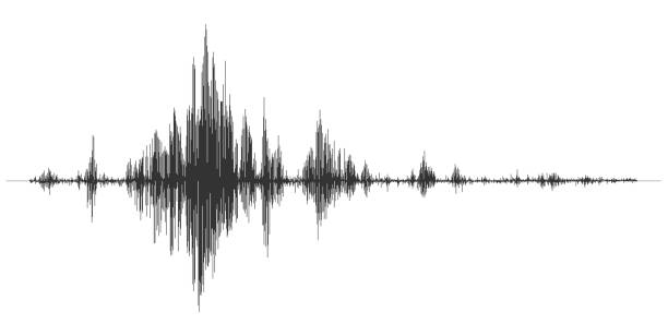 지진 진폭 지진계 파도 다이어그램 - geological feature audio stock illustrations