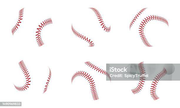 Softball Abstract Baseball Softball Lace In Ball Form Softball Seam Graphic Base Logo ...