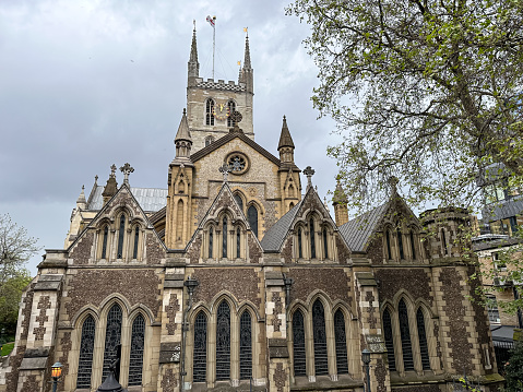 The historic Royal Courts of Justice Building in the City of London, England, United Kingdom