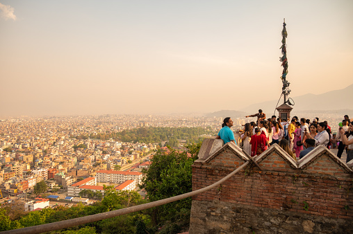 Kathmandu, Nepal : 22-04-2023 : Nepal's capital is surrounded by a valley full of historic sites, ancient temples, shrines, and fascinating villages.