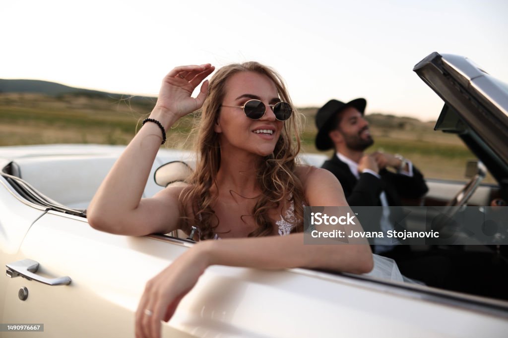 A beautiful bride is enjoying her wedding day Adult Stock Photo
