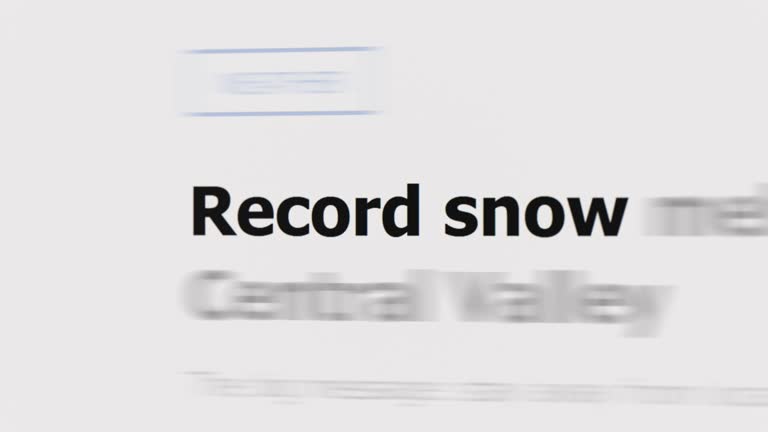 Record snow in the article and text