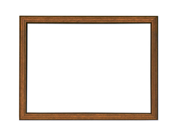 istock Natural brown wooden picture frame 1490988415