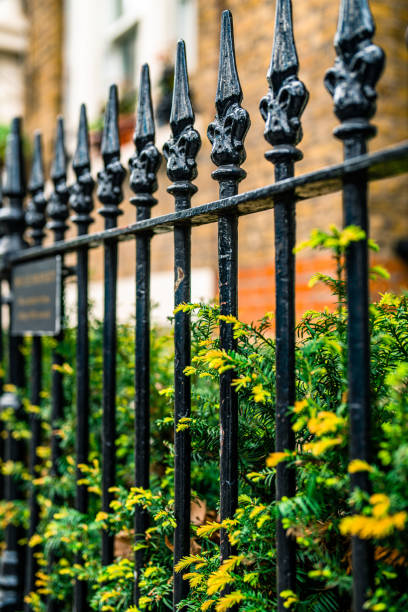 istock Flowers on a metal railing in London 1490994487