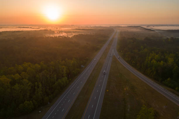 istock A highway with a sunset in the background 1490995340