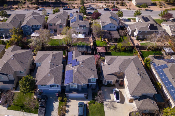 istock A neighborhood with a solar panel on the roof 1490995549