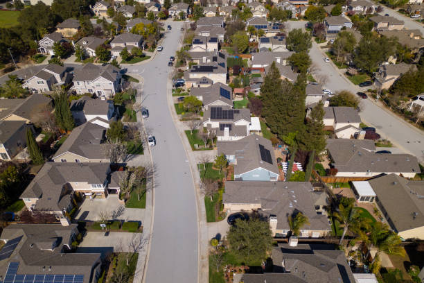istock A neighborhood with a solar panel on the roof 1490995575