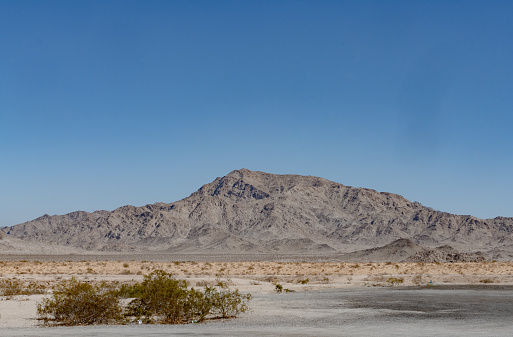 This is a desert mountain landscape in California’s Sheephole Valley Wilderness.