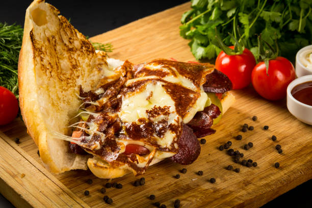 Deliciosa hamburguesa mixta turca - foto de stock