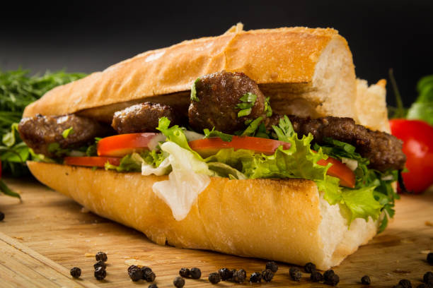 Deliciosa hamburguesa mixta turca - foto de stock