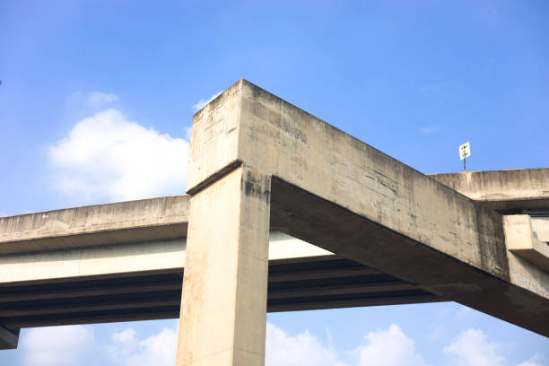 Elevated road construction in Bangkok Ramintra