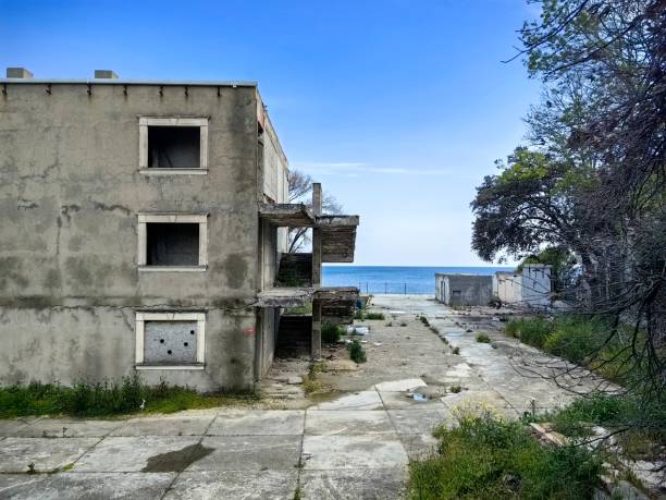 istock Abandoned art next to the sea. 1491015924