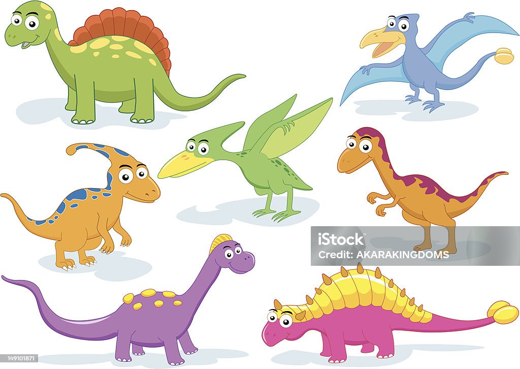 dinosaur vector set dinosaur vector set  Animal stock vector