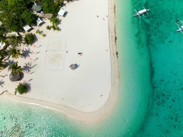 istock Tropical sandy beach and blue sea. Philippines 1491021956