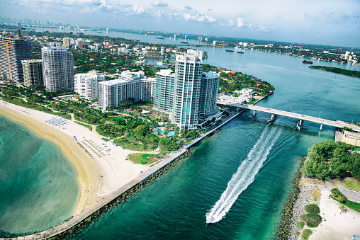 Cityscape from above, Miami, Florida, USA.