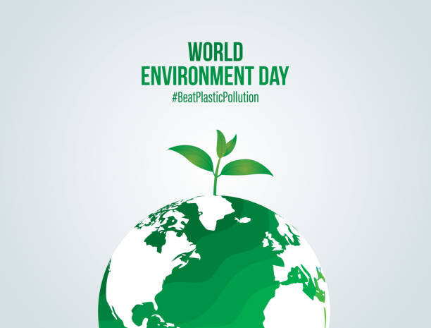 World Environment day concept 2023 #BeatPlasticPollution, World Environment day concept 2023 vector background. world environment day stock illustrations