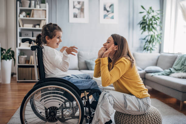 istock Mother and young daughter at home 1491028036