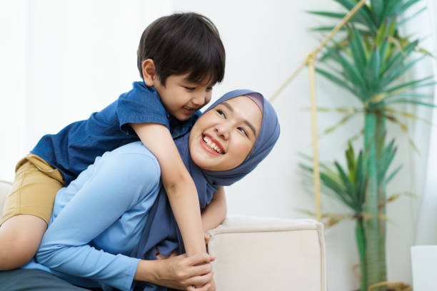istock Happy muslim family concept. 1491036700