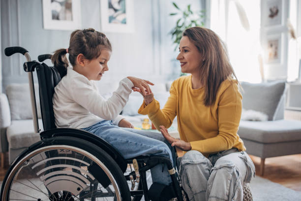istock Mother and young daughter at home 1491038299