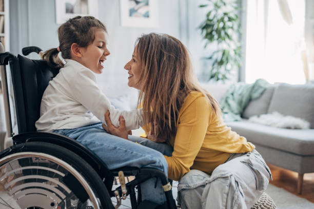 istock Mother and young daughter at home 1491038343