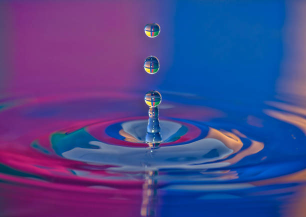 istock Colorful macro of water droplet 1491040075