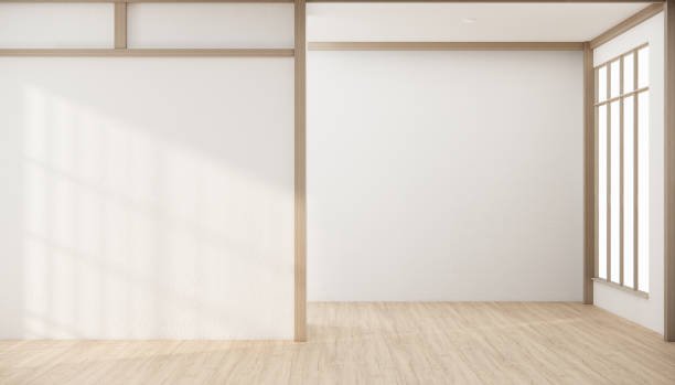 istock Japan style ,empty room decorated  in white room japan interior. 1491040621