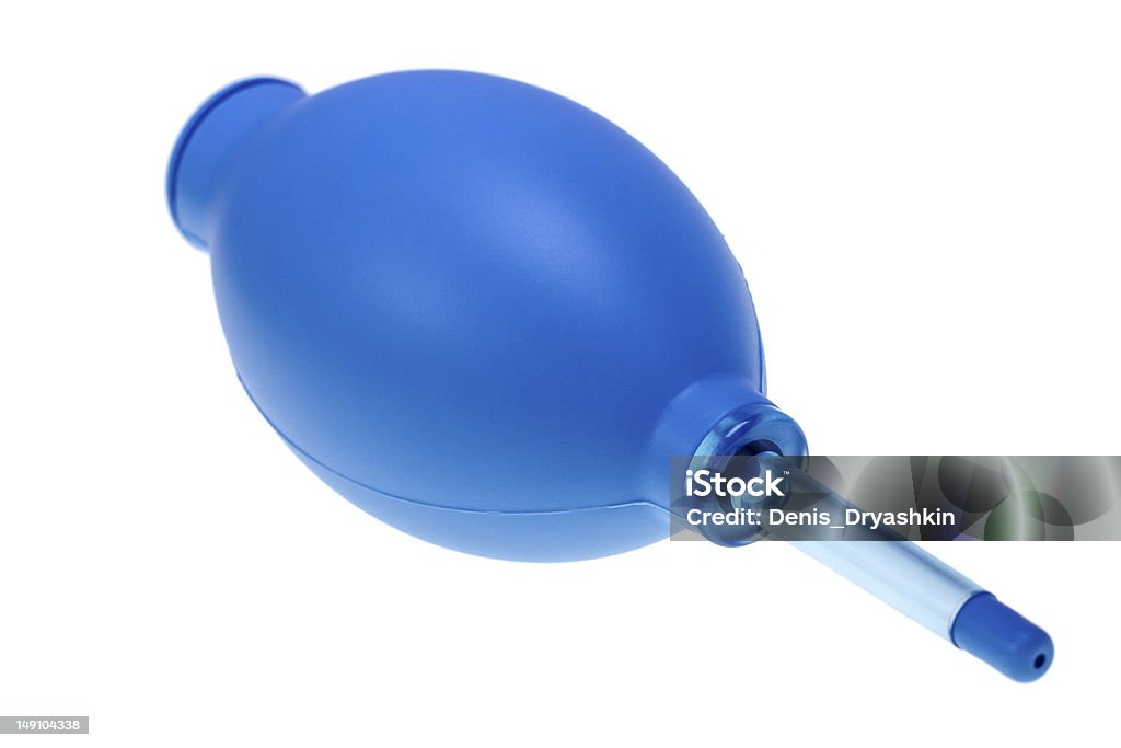 Azul ar de borracha bomba pó de limpeza - Royalty-free Azul Foto de stock