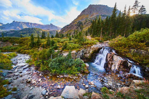 View of Boulder Falls in Boulder Canyon, Nederland, Colorado