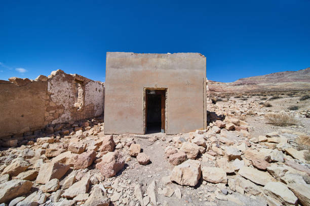 istock Stone rubble inside of abandoned desert building in ghost town 1491046433