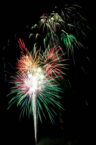 istock Multicolored Fourth of July fireworks at night 1491049632