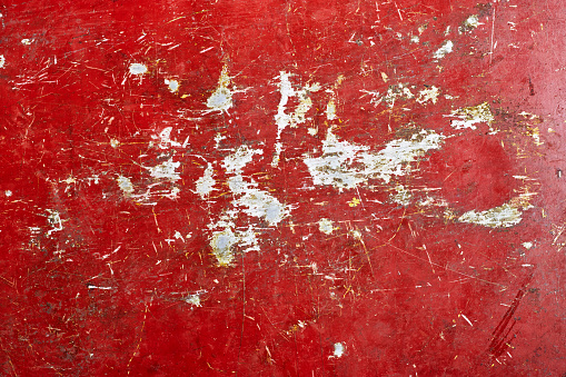 red rusty metal texture background with cracked  paint