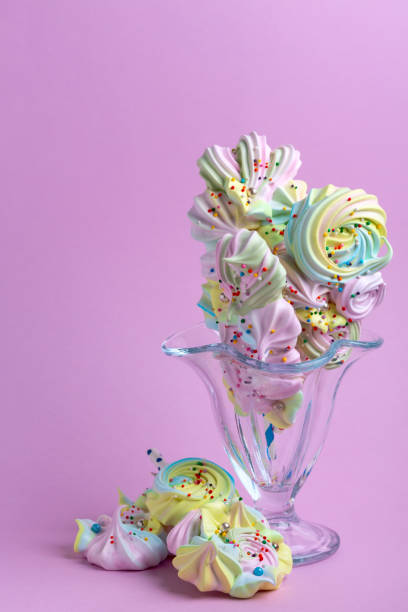 istock Colorful meringue swirl lollipop. 1491052584