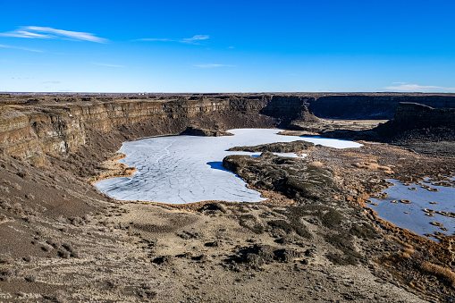 Dry Falls, an Ice Age cliff that was once the largest waterfall on the Planet