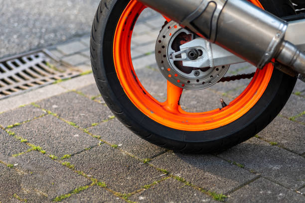istock motorcycle tire with orange rims 1491074597