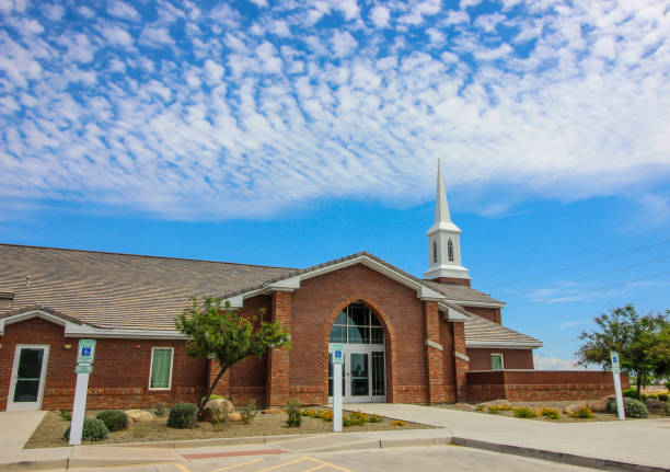 istock Local Church With White Steeple 1491083177