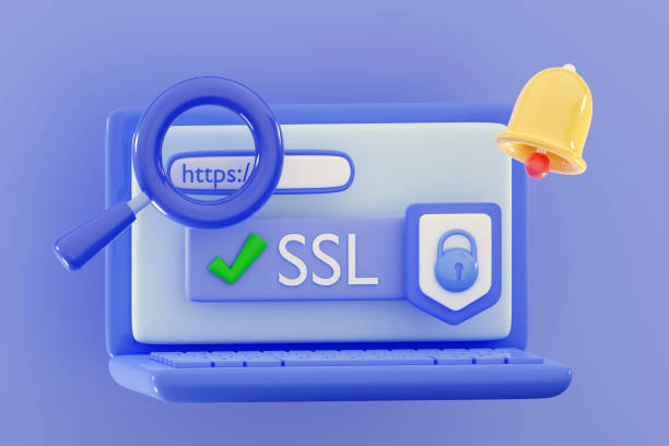 3d https geschützte verbindung sicheres protokoll sicherheitskommunikation online - e commerce https ssl internet stock-fotos und bilder