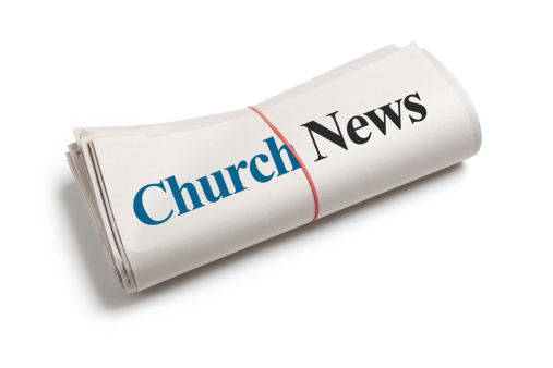 Church News, Newspaper with white background