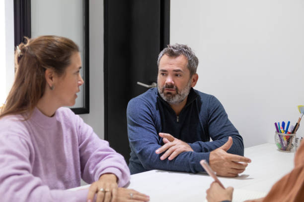 istock Couple therapy with psychologist 1491092619