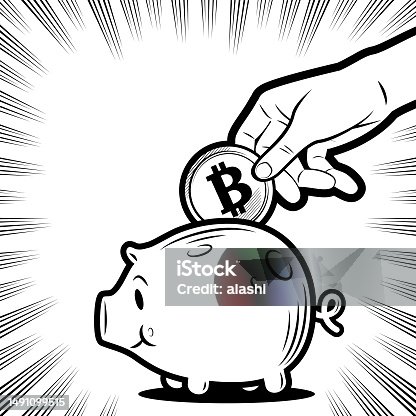 istock A human hand putting money into a piggy bank in the background with radial manga speed lines 1491099515