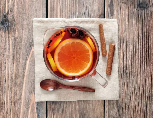 istock Teapot of hot mulled wine with spices 1491105636