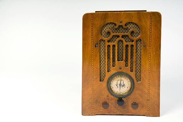 istock Old Fashoined Dial Analog AM Radio Standing on White 149110971