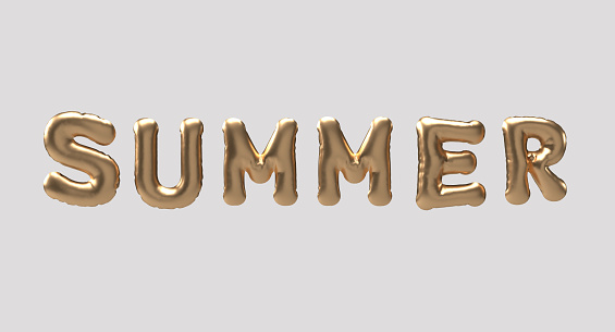 Summer text font calligraphy lettering golden yellow color symbol decoration summer season time sun beach tourism travel vacation holiday word nature concept template happy element label style party