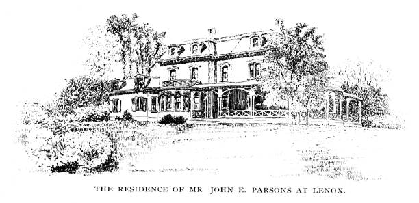 John Parsons's House, Lenox, Massachusetts, United States John Parsons's House, Lenox, Massachusetts, USA. Illustration engravings published 1897. Original edition is from my own archives. Copyright is in public domain. berkshires stock illustrations