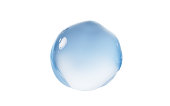 Soft water drop sphere, 3d rendering.
