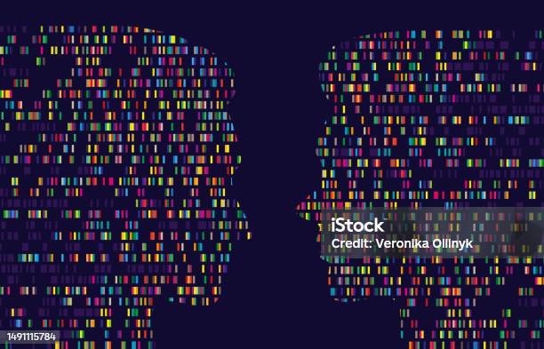 Human Genome Map Dna Test Sequence Barcoding Big Data Chart In Male And ...