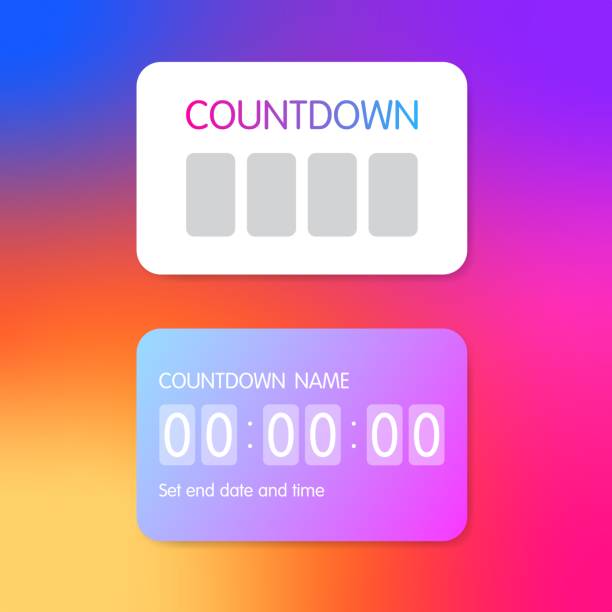 Countdown. Flat, colorful, countdown mockup. Vector illustration. Countdown. Flat, colorful, countdown mockup. Vector illustration. countdown stock illustrations
