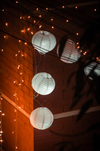 istock The beautiful wedding lights in the night 1491120951