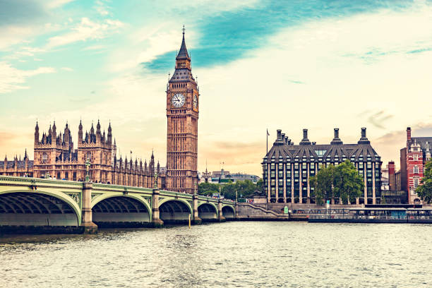 istock Big Ben, Westminster Bridge on River Thames in London, England, UK 1491121301